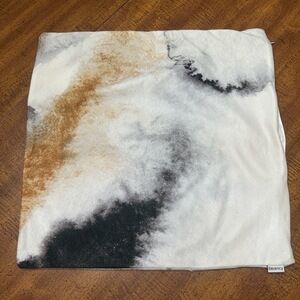 Emvency Pillow Cover Size 18x18 Velvet Black Brown White Tie Dye Abstract Boho